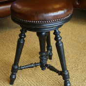 Antique Leather Piano Stool